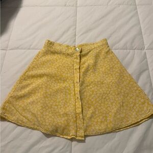 yellow a line skirt